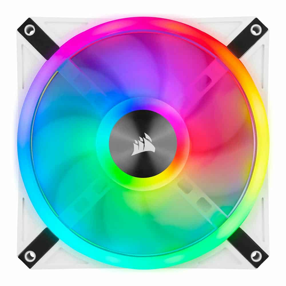 (image for) Corsair iCUE QL140 RGB White 140mm PWM Fan Double Pack